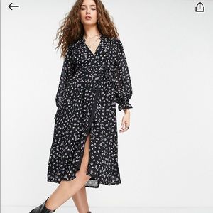 Violet romance asos wrap midi dress in ditsy floral print from asos